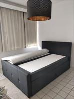 zwarte boxspring in perfecte staat, 160 cm, Comme neuf, Boxspring, Deux personnes