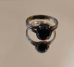 Ring zilver met donker blauwe stersaffier (nr1), Enlèvement, Comme neuf, Argent, Argent