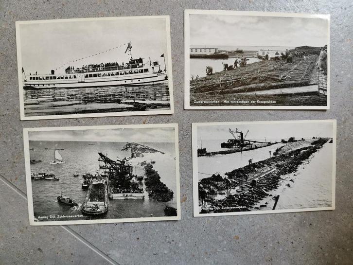 4 cartes postales Zuiderzee Works, Collections, Cartes postales | Pays-Bas, Non affranchie, Hollande du Nord/ Hollande Septentrionale