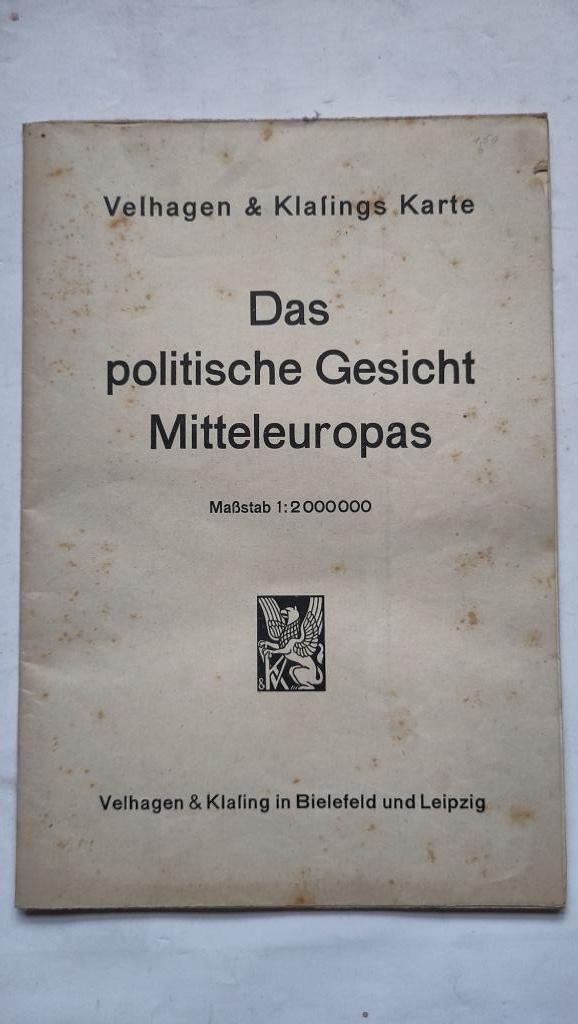 Das politische Gesicht Mitteleuropas V&K 1939/1940?, Boeken, Atlassen en Landkaarten, Gelezen, Landkaart, Duitsland, 1800 tot 2000