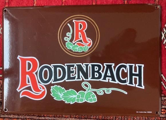 Plaque émaillée-Brasserie-Rodenbach-Emaillerie Belge-2000 !, Collections, Marques de bière, Utilisé, Panneau, Plaque ou Plaquette publicitaire