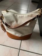 Mooie handtas schoudertas wit/bruin, Ophalen of Verzenden