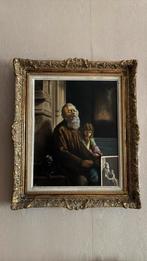 Schilderij blinde bedelaar met meisje, lopie j.l. Dyckmans, Antiek en Kunst, Kunst | Schilderijen | Klassiek, Ophalen