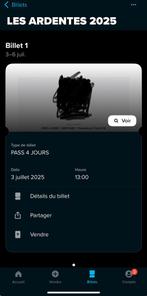 1x pass 4J les Ardentes, Tickets & Billets, Concerts | R&B & Hip-hop, Une personne, Juillet