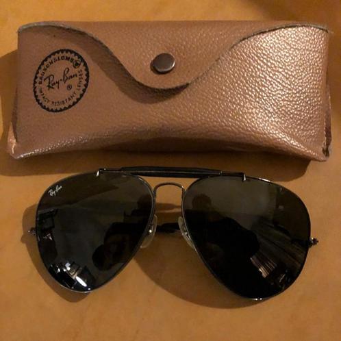 Vintage Ray-Ban Black Outdoorsman Aviator 62mm zonnebril OB1, Handtassen en Accessoires, Zonnebrillen en Brillen | Heren, Gebruikt