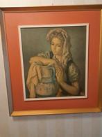 Vintage schilderij vrouw, Antiek en Kunst, Ophalen