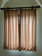 Gordijnen, Ophalen, 100 tot 150 cm, Bruin, 100 tot 150 cm