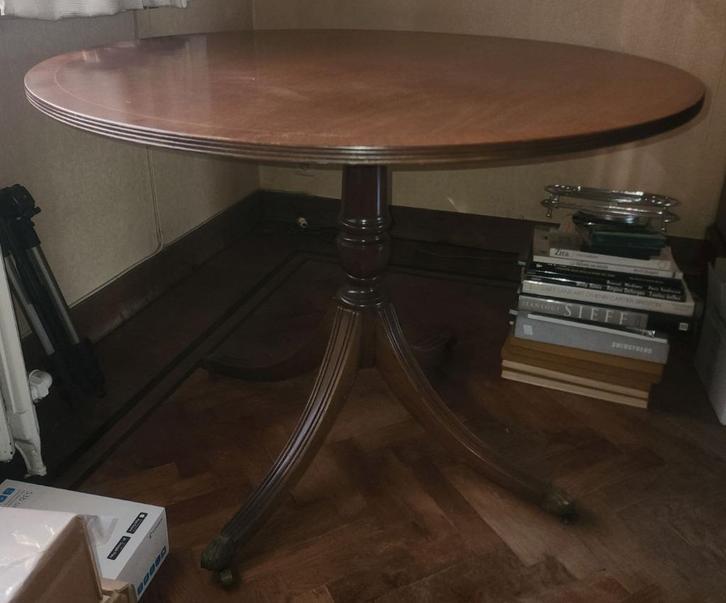 Mahoniehouten ronde tafel (?) Jaar 50-60, Antiek en Kunst, Antiek | Meubels | Tafels, Ophalen
