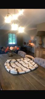 Marokkaanse poef warme beige / bruintinten, Huis en Inrichting, Ophalen of Verzenden, Beige