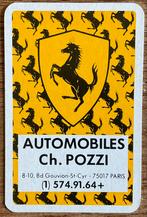 Speelkaart AUTOMOBILES Ch.POZZI/Paris, Verzamelen, Speelkaarten, Jokers en Kwartetten, Ophalen of Verzenden, Zo goed als nieuw