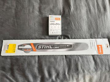 Lame de scie Stihl 50cm légère + 1 chaîne neuve disponible aux enchères