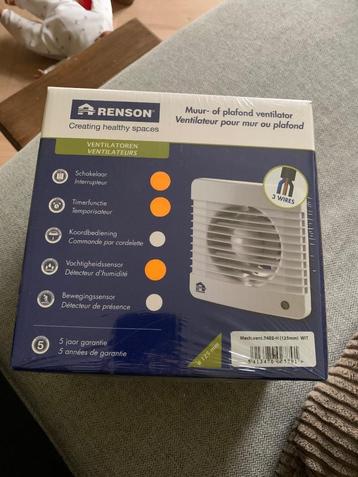 Renson muur plafond ventilator, Enlèvement ou Envoi, Neuf, Ventilateur