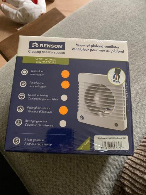 Renson muur plafond ventilator, Doe-het-zelf en Bouw, Ventilatie en Afzuiging, Nieuw, Ventilator, Ophalen of Verzenden