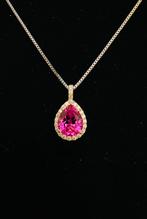 Zilveren hanger + ketting, Nieuw, Ophalen of Verzenden, Met edelsteen, Zilver