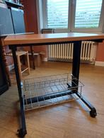Table d'ordinateur sur roulettes, Enlèvement, Comme neuf, Pin
