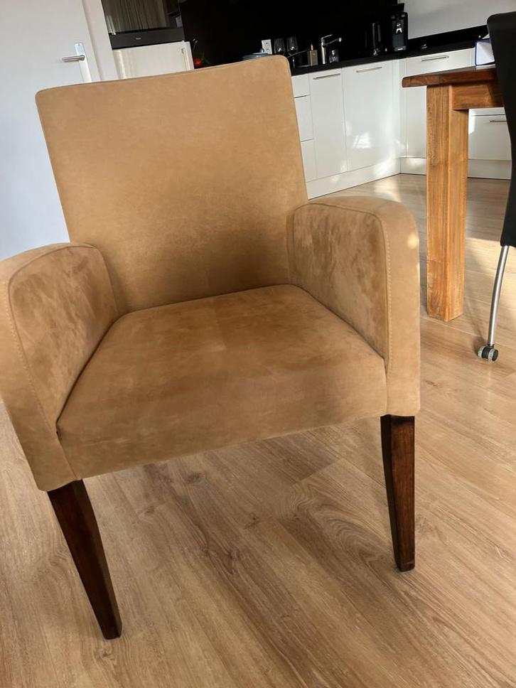 4 mooie eetkamerstoelen (breda), Huis en Inrichting, Stoelen, Zo goed als nieuw, Stof, Ophalen