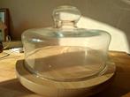 Kaasstolp glas en draaiplateau, Ophalen, Overige stijlen, Glas, Schaal of Schalen