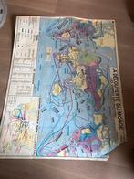 Grote oude landkaart, met een hoek af.., Antiek en Kunst, Antiek | Schoolplaten, Ophalen of Verzenden