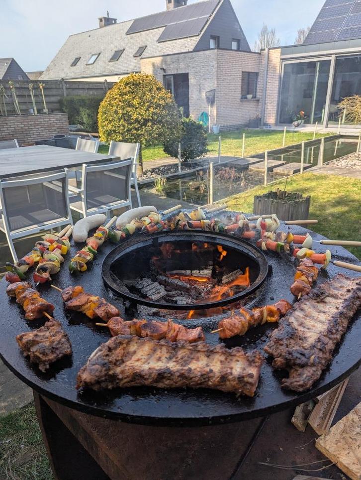 BBQ, Plancha, Tuin en Terras, Houtskoolbarbecues, Gebruikt, Met accessoires, Ophalen