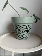 Bedrukte bloempot welcome, Ophalen of Verzenden, Nieuw