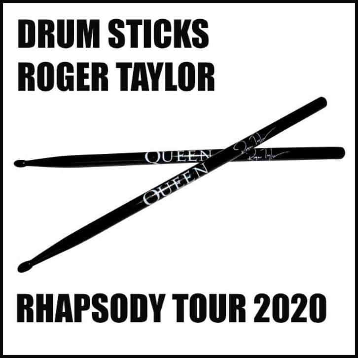 Queen Roger Taylor drumstokken nieuw, Verzamelen, Muziek, Artiesten en Beroemdheden, Zo goed als nieuw, Instrument of Accessoires