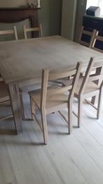 tafel en eetplaats, Ophalen, Vierkant, Natuur vol hout, Zo goed als nieuw