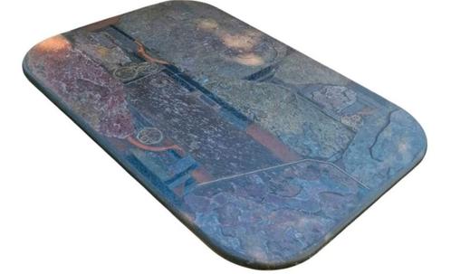 Vintage brutalist salontafel Markus Kingma jaren 80 leisteen, Huis en Inrichting, Tafels | Salontafels, Gebruikt, Minder dan 50 cm