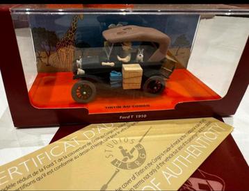 Kuifje auto 1/43 zwarte T ford uit kuifje in afrika nieuw beschikbaar voor biedingen