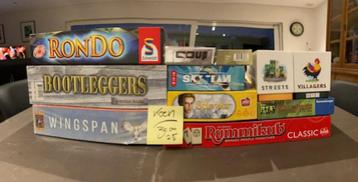 Bootleggers, Wingspan, Rondo, Rummikub, ... beschikbaar voor biedingen