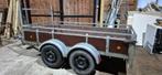 aanhangwagen dubbelasser 750kg, Auto diversen, Aanhangers en Bagagewagens, Ophalen, Gebruikt