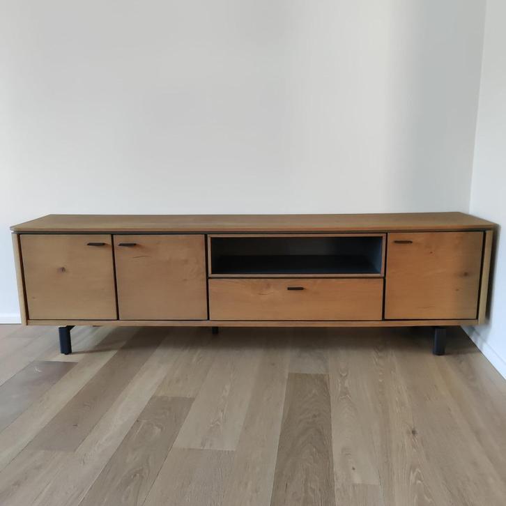 TV-Meubel - Henders&Hazel - Eik, Huis en Inrichting, Kasten |Televisiemeubels, Nieuw, Minder dan 100 cm, 200 cm of meer, 25 tot 50 cm