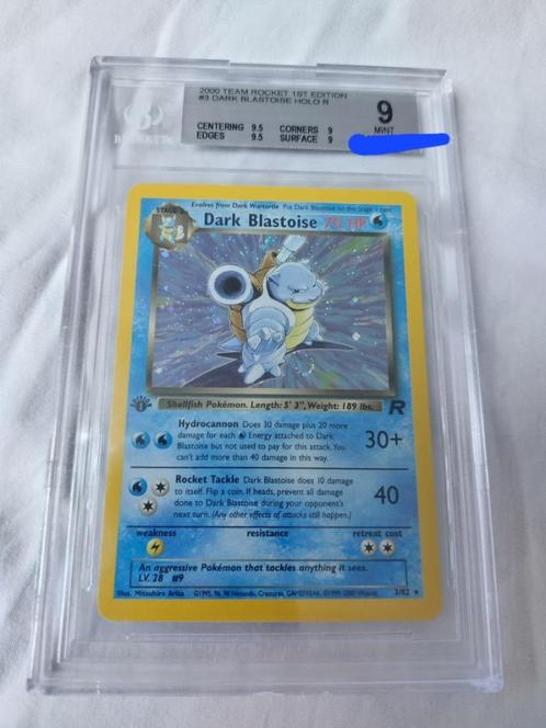 2000 Team Rocket Dark Blastoise First Edition BGS 9, Hobby en Vrije tijd, Verzamelkaartspellen | Pokémon, Zo goed als nieuw, Losse kaart