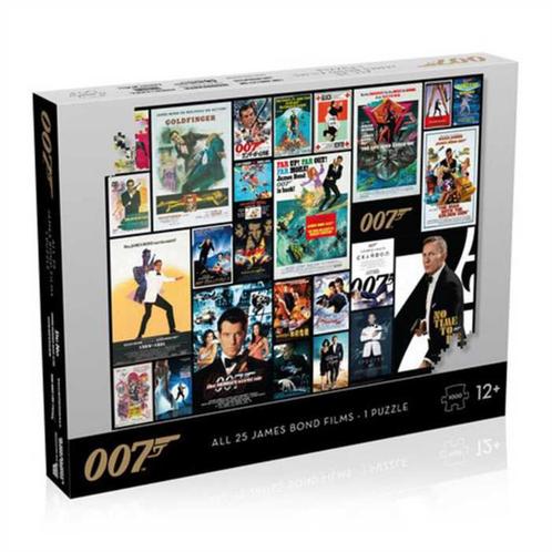 PUZZLE JAMES BOND 25 FILMS, Hobby & Loisirs créatifs, Sport cérébral & Puzzles, Neuf, Puzzle, 500 à 1500 pièces, Enlèvement ou Envoi