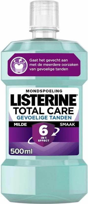 Gratis 2 flessen Listerine Total Care Gevoelige Tanden 500ml