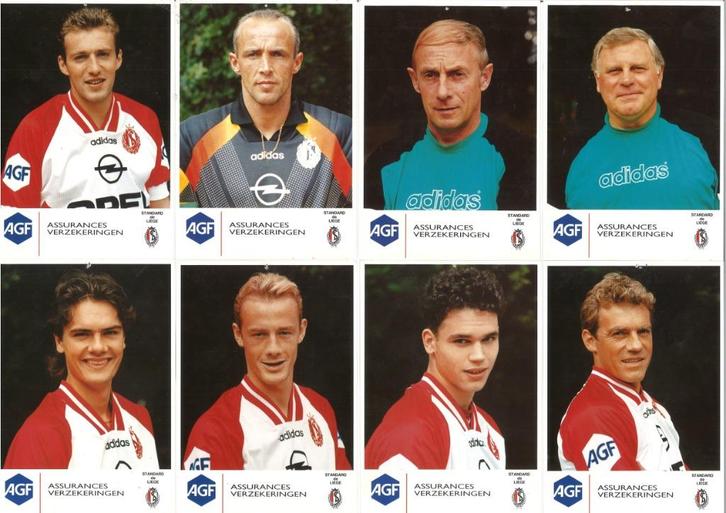 fankaarten Standard Luik voetbalseizoen 1994-95 gaatje, Verzamelen, Sportartikelen en Voetbal, Gebruikt, Spelerskaart, Ophalen