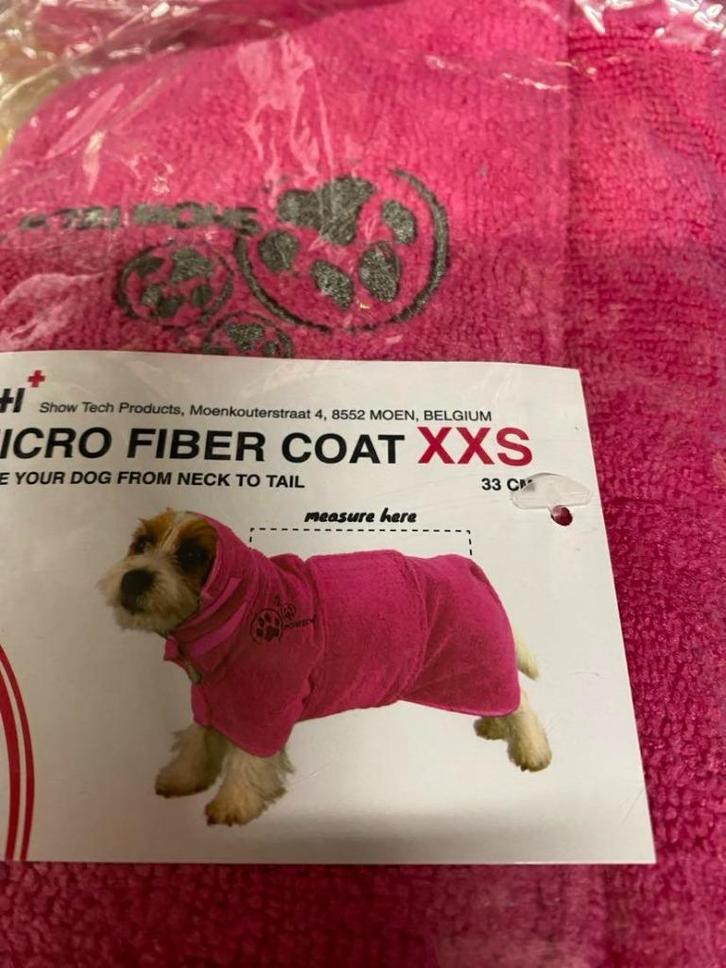 Badjasjes in microvezel aan outletprijsje., Dieren en Toebehoren, Hondenkleding, Nieuw, Hondenbadjas, Ophalen of Verzenden