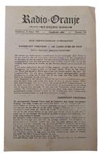 radio oranje nieuws krantje in gebruikte staat 26-3-1945, Verzamelen, Militaria | Tweede Wereldoorlog, Ophalen of Verzenden