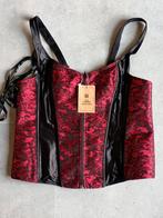 Rood zwarte corset, Kleding | Dames, Ondergoed en Lingerie, Ophalen of Verzenden, Rood