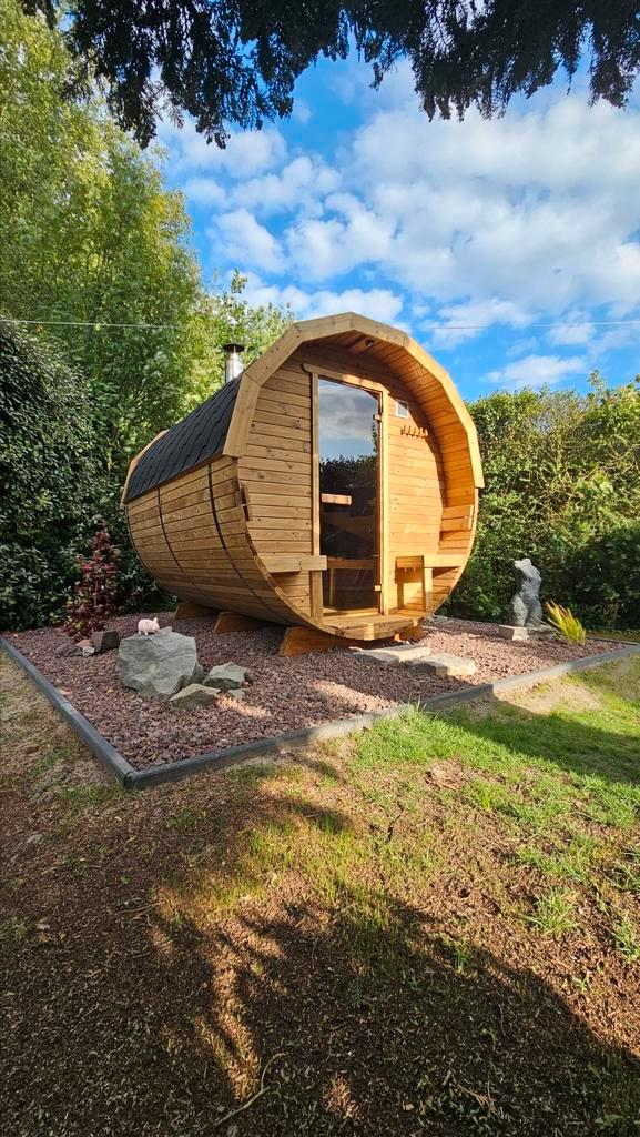 3M Barrel Sauna Gratis Levering en Plaatsing, Sport en Fitness, Sauna, Nieuw, Ophalen of Verzenden