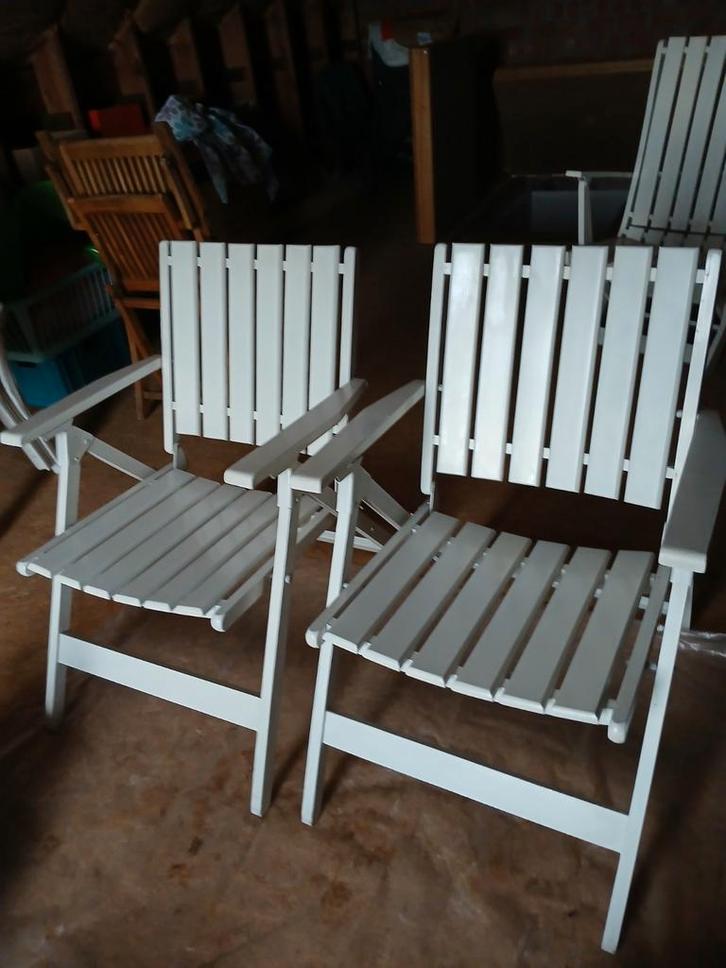 Set de jardin en bois, Jardin & Terrasse, Chaises de jardin, Ajustable, Enlèvement