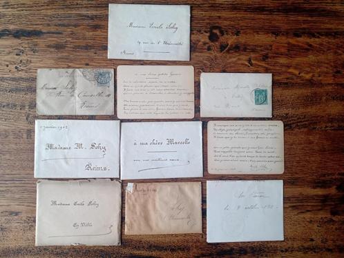 Correspondance d'Amour d'un homme à sa femme Reims 1898, Collections, Collections Autre, Enlèvement ou Envoi
