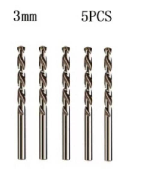 5 Stuks Hss M35 Boor voor Metaal Staal IJzer - - 3,0 mm - -, Hobby en Vrije tijd, Overige Hobby en Vrije tijd, Nieuw, Ophalen of Verzenden