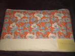 VINTAGE de années 70-Drap avec bordure fond orange, Enlèvement ou Envoi