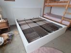 Lit IKEA MALM King Size 180x200 + 4 tiroirs + sommiers Premi, Ophalen of Verzenden, Zo goed als nieuw, Wit