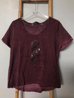 T-shirt Garcia bordeau / pourpre avec motifs, perles, Vêtements | Femmes, Manches courtes, Garcia, Taille 38/40 (M), Porté