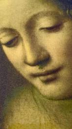 Portrait de "Vierge aux Rochers" sur bois laqué 27x21cm, Ophalen, Zo goed als nieuw