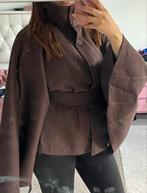 Poncho jas bruin, Kleding | Dames, Ophalen of Verzenden, Zo goed als nieuw, Bruin