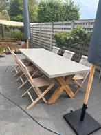 Tuintafel met 6 stoelen, Tuin en Terras, Tuinsets en Loungesets, Ophalen, Zo goed als nieuw