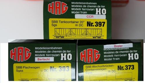 3 wagons marchandises suisses Hag, Hobby & Loisirs créatifs, Trains miniatures | HO, Neuf, Wagon, Autres marques, Analogique, Enlèvement ou Envoi