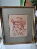 Ludo Laagland: 2 tekeningen van kind, Antiek en Kunst, Ophalen